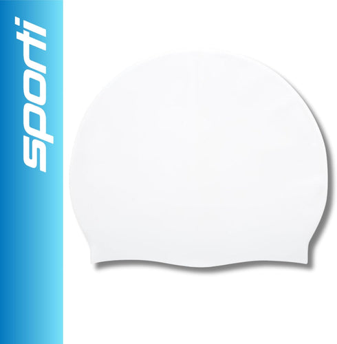 Sporti Silicone Swim Cap for Women and Men, Adult, Lightweight, Non-Slip, Protects Hair