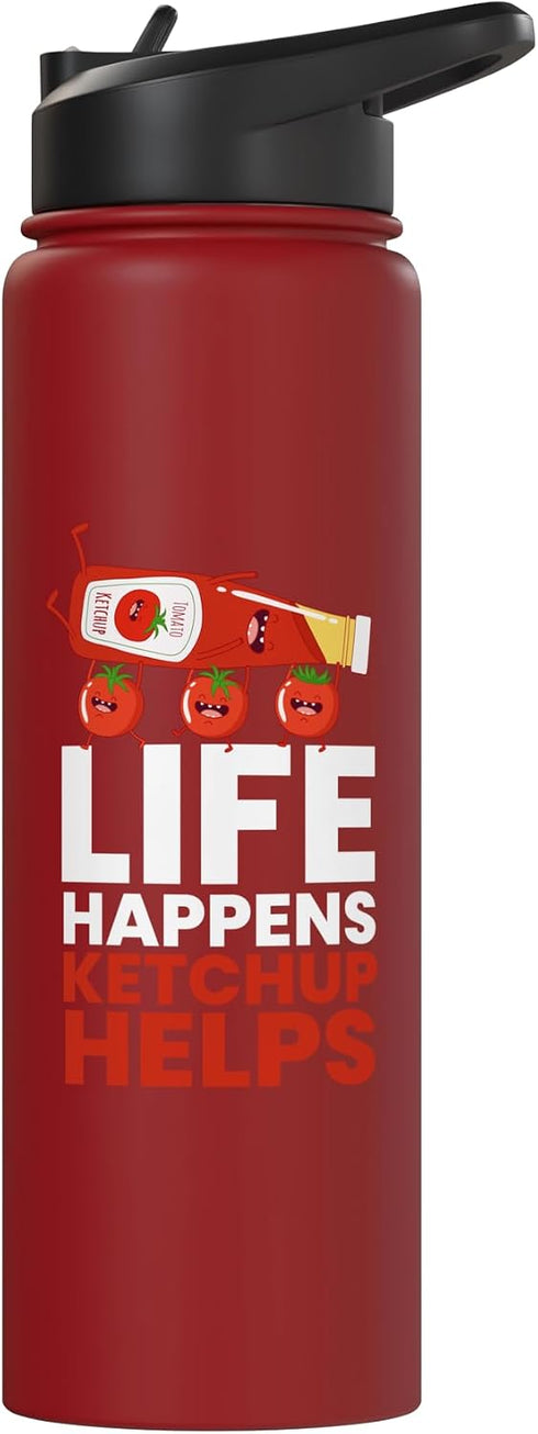 Ketchup French Fries Tomato Ketchup Grill Bbq Life Happens Ketchup Helps I Sauce BBQ Ketchup Lovers Stainless Steel