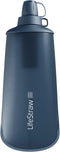 LifeStraw Peak Series Collapsible Squeeze Bottle Water Filter System, 1L for Trail Running