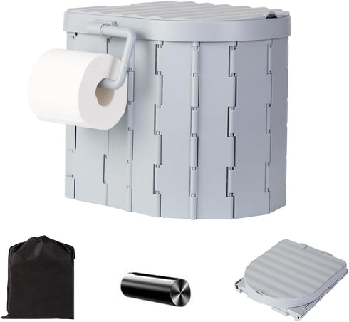 Generic Portable Toilet Kit, Camping Toilet with Pop-Up Privacy Tent Toilet Bags, Washable Portable Outdoor Showers