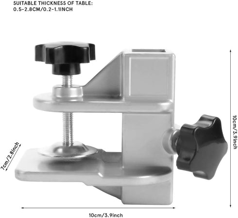 Pet Grooming Table Arms Clamp Pet Grooming Table Arm H Bar Clamp Holder Hair Dryer Clamp Clip Accessory Aluminium Alloy Fixture Fixation Clip for Dog Cat Puppy Kitty(23 * 23mm)