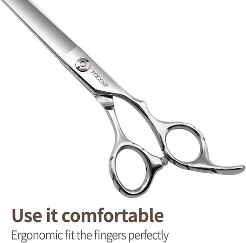Professional Straight Dog Grooming Scissors, 7.0'' Shears for Cutting Thick Hair of Small Medium Pets and Cats