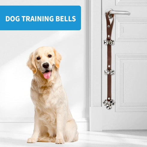 Borong Communication Leather Door Bells for Dogs Potty Doorbells for Dogs Training Dog Buttons for Dog Training Bell