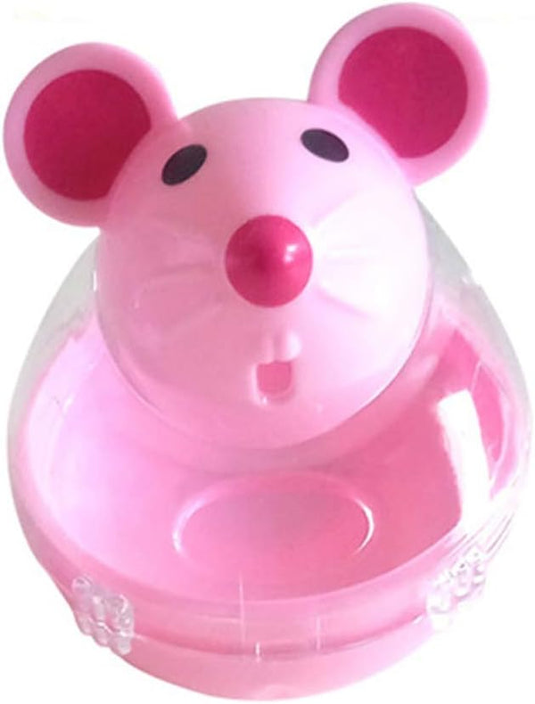 shlutesoy Pet Cat Kitten Mouse Shape Treat Holder Food Storage Dispenser Chew Play