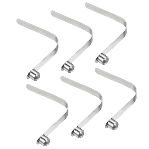 PATIKIL 8x8mm Kayak Paddle Snaps - 6 Pack Steel V Shaped Single Pin Push Button Spring Clips for Camping Awning
