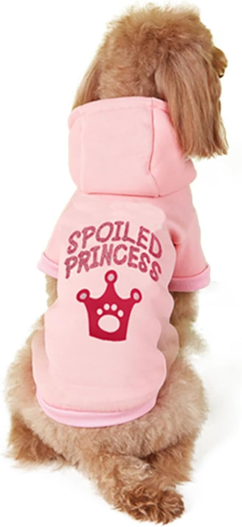 DroolingDog Princess Hoodie - Small Dog Girl Clothes, Girls Dog Clothes