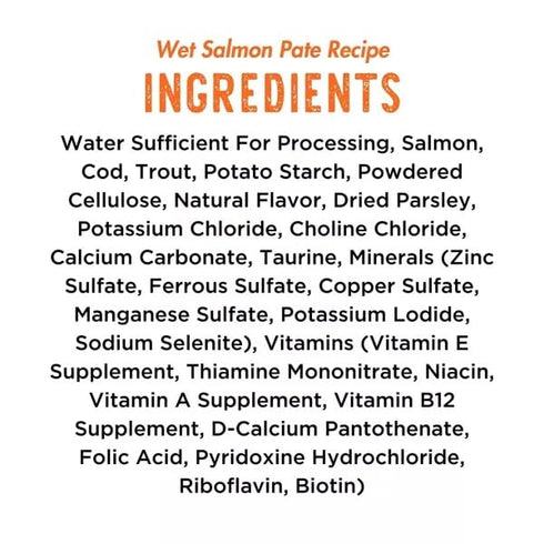 Boat to Bowl Salmon Fish Pate Recipe Wet Cat Food, 3 Pack of 3.17oz Cans, Rich in Omega-3s