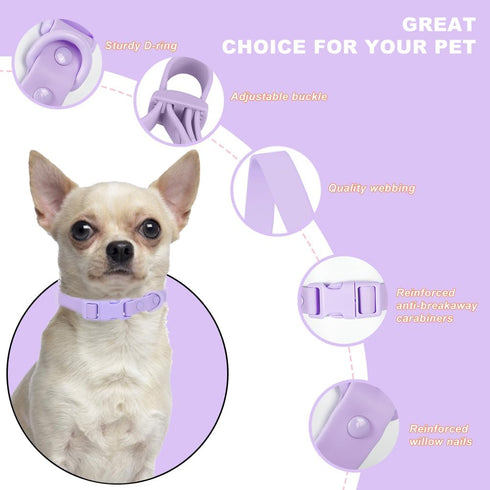 FEimaX Waterproof Dog Collar, Adjustable Stinkproof Soft Comfortable Collars for Large Medium Small Dogs, Easy to Clean