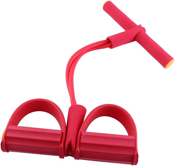 Resistance Training Bands Elastic Pull Rope Pull Up Body Trimmer Exercise Pedal Exerciser Body Fitness Building Yoga Trimmer Exercise Equipment(Red) by Yosoo Health Gear