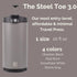 3.0 20 fl.oz BruTrek by Planetary Design Steel Toe Travel Coffee Press - Brew On The Go - No Spill Lid, Double Wall