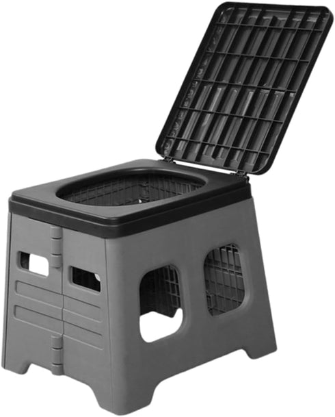 POPETPOP Outdoor Folding Toilet Chair Portable Camping Toilets Car Emergency Potty