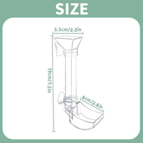 Aquarium Fish Shrimp Feeding Dish Set - Clear Feeder Tube and Dish with Cleaning Brush for Feeding Supplies