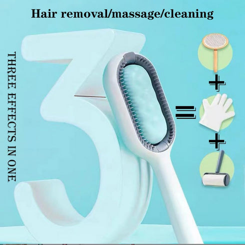 Upgraded Pet Hair Removal Cat Hair Brush with Water Sticky Comb with Water Tank New 4 in 1 Cat Grooming Brush (Towels Not Included)