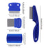 5 Pieces Dog Tear Stain Remover Combs, Pet Grooming Flea Combs, Double Sided Care Comb for Kittens Puppies (Blue)