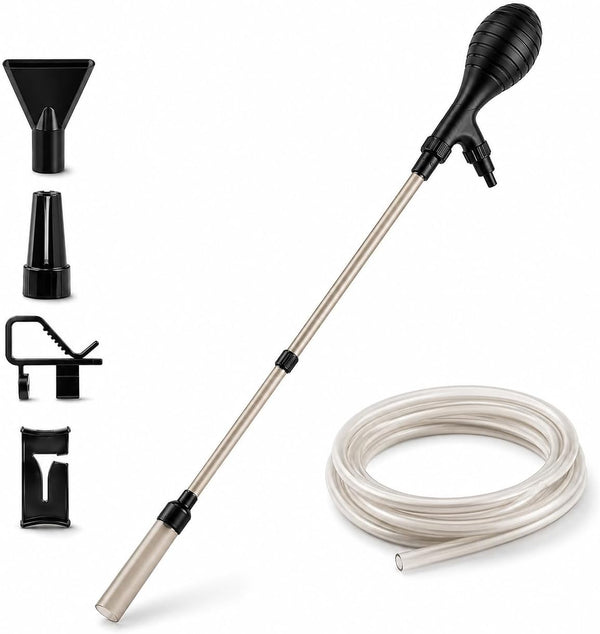 Waylenbo Small Fish Aquarium Gravel Cleaner Kit - Manual 80GPH Strong Suction Gravel