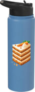 Carrot Cake Passion Cake Dessert Baking Designs Carrot Cake 8 Bit Stainless Steel Insulated Water Bottle