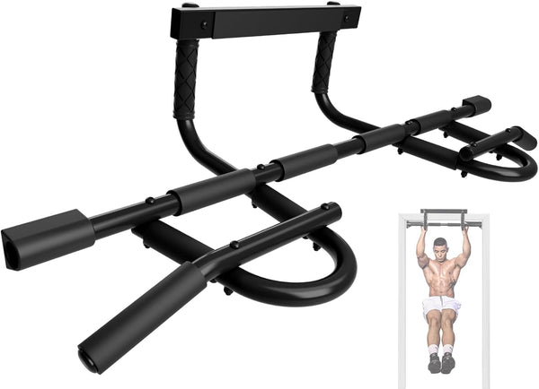 Yes4All Heavy Duty Pull Up Bar for Doorway, Solid Multi-Grip Bar for Home Gym/Doorway Pull Up