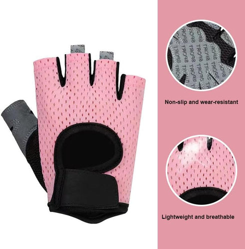 INOGIH Women's Lightweight Fingerless Gym Gloves - Ideal for Crossfit and Training
