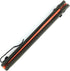 HUAAO Manual Open Folding Knife, Axis Lock Knife with 3.31’’ Orange D2 Blade and Green G10 Handle