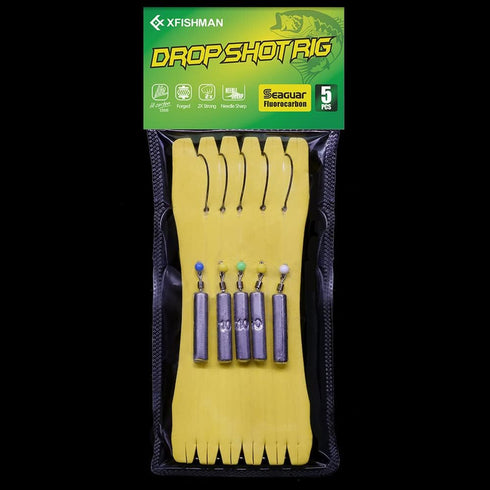 Ready Rig Drop Shot Rigs for Bass Fishing with Hooks and Sinker Weights