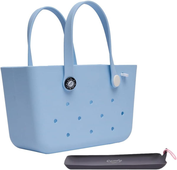 Comfy Flow Pool Bag for Women, Waterproof EVA Open Tote, Swim Sauna
