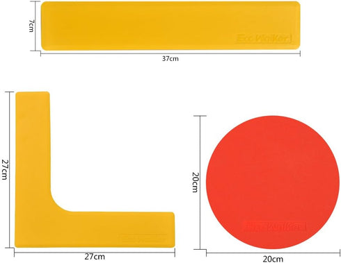 Create Your Own Mini Pickleball Court with Yellow L-Shaped Marker Kit