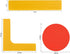 Create Your Own Mini Pickleball Court with Yellow L-Shaped Marker Kit