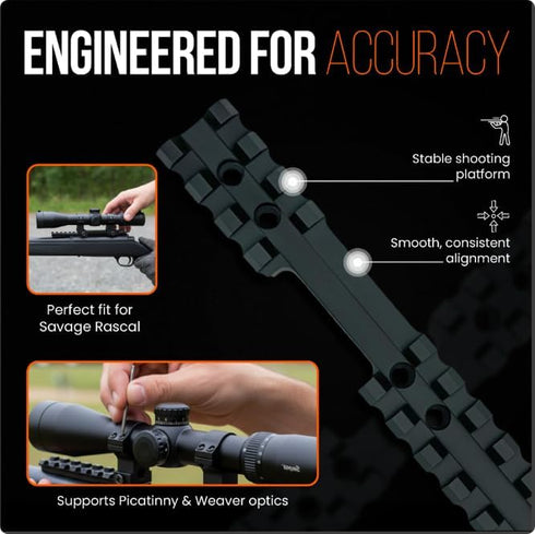 Savage Rascal Rifle Picatinny Rail Mount with Ejection Port Cut-Out