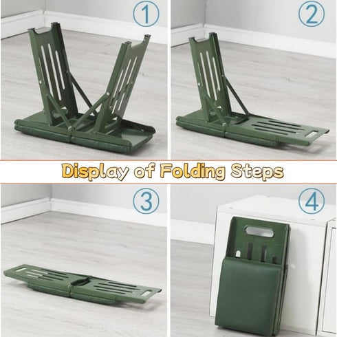GDCARSL (Green,11.4"x4.9"x9.1",1 Portable Folding Camping Stools with Soft Seat,Folding Camping Stool, Indoor/Outdoor