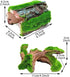 Aquarium Decor: Fish Tank Cave & Branch with Moss, Resin Hideout for Axolotl, Frog, Turtle, Gecko, Snake, 2PC