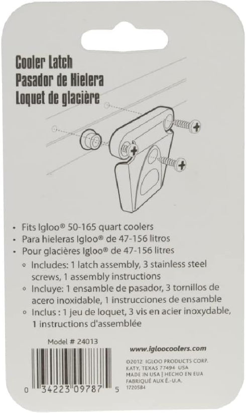Igloo Plastic Latch Closure, Universal, White