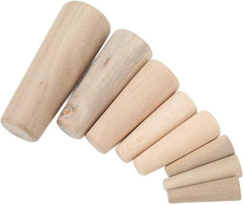 KIMISS Tapered Wood Plugs, 10pcs Marine Through Hull Emergency Soft Wood Plugs Set