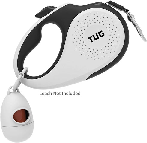 TUG Dog Waste Bag Dispenser with Dog Poop Bags, 15 Bags Per Roll, White Dispenser
