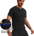 FEVOHOT Sauna Shirt for Men Short Sleeve Compression Sweat Suit Loss Body Shaper T-Shirt Heat Trapping Workout Gym