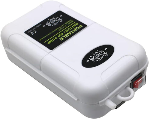 Portable Air Pump - Aquarium Aeration for Up to 6 Gallons, Fish Tank Air Bubble Aerator for Fishing and More