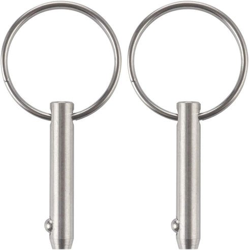 VTurboWay 2 Pcs Quick Release Pin, 1/4" Diameter, 1" Usable Length, Full 316 Stainless Steel