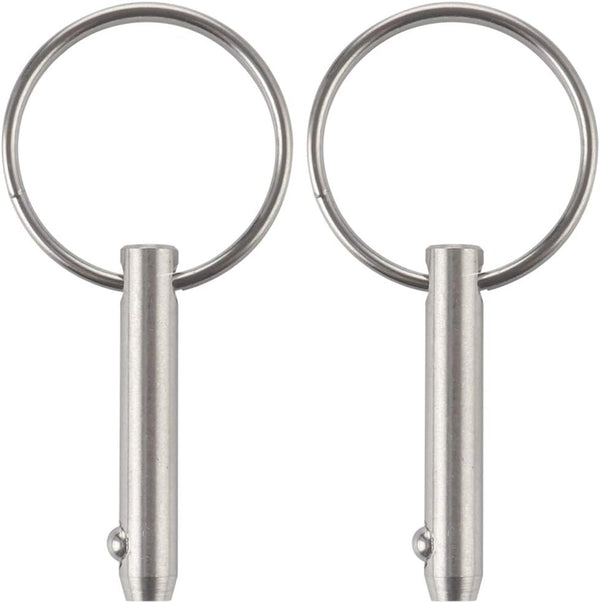 VTurboWay 2 Pcs Quick Release Pin, 1/4" Diameter, 1" Usable Length, Full 316 Stainless Steel