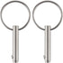 VTurboWay 2 Pcs Quick Release Pin, 1/4" Diameter, 1" Usable Length, Full 316 Stainless Steel