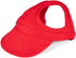Dog Baseball Cap with Big Ear Holes, Adjustable Pet Sun Hat for Small Medium Large Dogs, Comfortable Red Cap with Strap