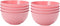 Generic 4/8pcs Pink Vertical Bowl Household Plastic Drop Resistant Rice Outdoor Camping Meal(8pcs-pink)