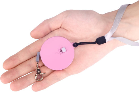 Retractable Dog Leash for Small Dogs Cats, 6.5ft Anti-Pull Nylon Tape, Mini Portable Walking Leash, Pink Round