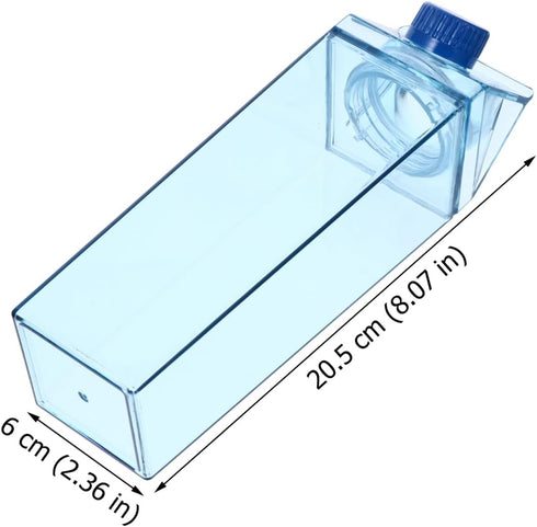 17Oz Clear Milk Bottle, Leakproof Cap Reusable Drink Container for Juice Soda Tea Storage Portable for Outdoor Sports