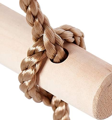 Everest's Toys 6,5 (2m) Boat Rope Ladder ft with Spring Hooks - Marine Wooden Rungs - Portable - Compact - Multipurpose