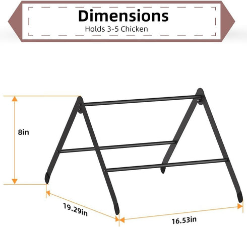 BHSAUGXI Chicken Roosting Perch, Adjustable Chicken Perch for Coop, Training Chicken Roosting Perches with Metal Stand