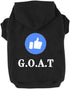 Trudz PET Dog Hoodies 'Like' Emoticon Dog Clothes 'G.O.A.T' Winter Sweatshirt Warm Sweater Cotton Jacket for Small