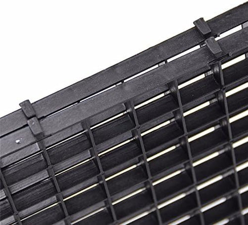 4 Pcs Aquarium Divider Tray, Plastic Grid Egg Crate Light Diffuser with 8 Pcs Sucker Clip (Black)