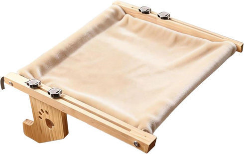 Generic Hammock Cat Window Plush Sunbathing Bed, Sturdy Hanging Perch | Relaxation Spot for Windowsill Bedside Cabinet
