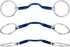 R G EQUESTRIAN TACK Sweet Iron Horse Bit Loose Ring Ported Mouth Blue Alloy Bits, Blue