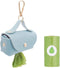 ENWIQUE Leather Poop Bag Holder Dispenser for Leash, Portable and Reusable Dog Poop