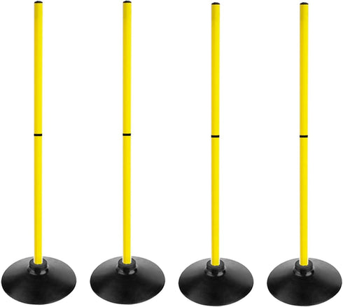 ASENVER Soccer Agility Poles Set Detachable Sports Trainning Speed Pole Slalom Poles with